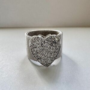 Statement Heart Mesh Ring